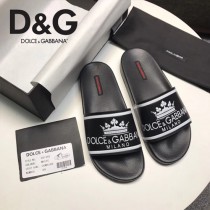 D&G鞋子-01 杜嘉班納最新原單級拖鞋皇冠主題系列原版牛皮男士拖鞋