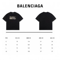 巴黎世家 Balenciaga新款燙金印短袖