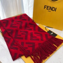 FENDI芬迪代購級別大流蘇大Logo雙面羊絨圍巾